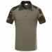 Outdoor Bionic Multicolor Camouflage Tactics T-shirts Men's Quick Drying Lapel  Casual Sports Tops