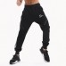 Men's Fitness Running Stitching Color Casual Sports Pants Elastic Waist Drawstring Slim Foot Pants