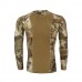 Outdoor Tactical Camouflage Tight Speed Dry T-shirt Mens Elastic Wicking Long Sleeved T-shirt