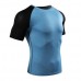 Mens Short Sleeve Tight Fitness T-shirt Elastic Quick Dry Sport Running T-Shirts Tops