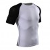 Mens Short Sleeve Tight Fitness T-shirt Elastic Quick Dry Sport Running T-Shirts Tops