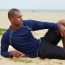 Mens Summer Beach Long Sleeve Breathable Surfing Swimwear Tops