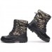 TENGOO Winter Mens Camouflage Steel toe Fur Lined work Ankle boots Labor Safety Shoes Work Shoes Waterproof