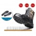 TENGOO Winter Mens Camouflage Steel toe Fur Lined work Ankle boots Labor Safety Shoes Work Shoes Waterproof