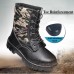 TENGOO Winter Mens Camouflage Steel toe Fur Lined work Ankle boots Labor Safety Shoes Work Shoes Waterproof