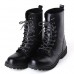 Men's Winter Keep Warm Waterproof Non-Slip Black Combat PU Leather Lace Up Jungle Hiking Snow Boots
