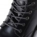 Men's Winter Keep Warm Waterproof Non-Slip Black Combat PU Leather Lace Up Jungle Hiking Snow Boots