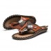 S-420502  The First Layer Of Leather Handmake Men's Sandals Slippers Summer Personality Beach Shoe