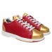 Newly Fashion Women Red Bowling Shoes Leather Shoes Casual Sport Mixed Color Shoes Sneakers