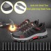 TENGOO Men's Waterproof Steel Toe Work Shoes Safety Shoes Hiking Camping Non-Slip Sneakers Casual Shoes