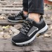 TENGOO Men's Safety Shoes Work Shoes Breathable Hiking Steel Toe Steel Sole Sneakers