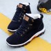 Men's Winter Fur Warm Outdoor Non-slip Sneakers Suede High Top Snow Ankle Boots