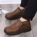 Boots Men Winter Fur Warm Shoes Snow Ankle Thicken Winter Sports Sneakers Cotton Leather