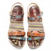 Women's Flat Leather Sandals Summer Low Heel Buckle Handmade Outdoor Lightweight Beach Sandals