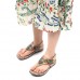 Women's Flat PU Sandals Summer Low Heel Buckle Handmade Outdoor Lightweight Beach Sandals