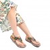 Women's Flat PU Sandals Summer Low Heel Buckle Handmade Outdoor Lightweight Beach Sandals