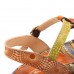 Women's Leather Flat Sandals Summer Low Heel Buckle Handmade Outdoor Lightweight Beach Sandals