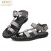 HEMU Men's Sandals Breathable Non-slip Massage Outdoor Leisure Beach Sandals Slipper