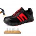 TENGOO Waterproof Safety Shoes Steel Work Shoes Men's Fashion Sports Shoes Non-Slip