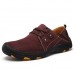 Leather Men's Soft Sneakers Waterproof Casual Work Walking Fishing Shoes