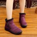 Women Waterproof Winter Warm Flats Fur Lined Wedge Ankle Boots Soft Snow Shoes Snow Boots
