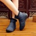 Women Waterproof Winter Warm Flats Fur Lined Wedge Ankle Boots Soft Snow Shoes Snow Boots