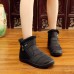 Women Waterproof Winter Warm Flats Fur Lined Wedge Ankle Boots Soft Snow Shoes Snow Boots