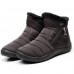 Women Waterproof Winter Warm Flats Fur Lined Wedge Ankle Boots Soft Snow Shoes Snow Boots