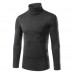 Men's Fall Winter Brief Style Solid Color Stand Collar Slim Fit Casual Knitted Sweater Cycling Sports Shirts
