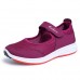Women Soft Elastic Flats Breathable Mesh Middle-aged Mother Sandals Hiking Casual Cloth Shoes