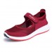 Women Soft Elastic Flats Breathable Mesh Middle-aged Mother Sandals Hiking Casual Cloth Shoes