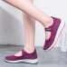 Women Soft Elastic Flats Breathable Mesh Middle-aged Mother Sandals Hiking Casual Cloth Shoes
