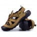Men's Rubber Leather Soft Breathable Sandals Slippers Beach Running Sports Slippers
