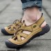 Men's Rubber Leather Soft Breathable Sandals Slippers Beach Running Sports Slippers