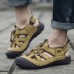 Men's Rubber Leather Soft Breathable Sandals Slippers Beach Running Sports Slippers
