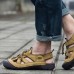 Men's Rubber Leather Soft Breathable Sandals Slippers Beach Running Sports Slippers