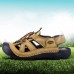 Men's Rubber Leather Soft Breathable Sandals Slippers Beach Running Sports Slippers