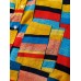 Mens Holiday Color Block Breathable Casual Shirts