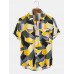 Mens Holiday Color Block Pocket Casual Shirts
