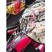 Mens Color Block Contrast Graffiti Lapel Short Sleeve Shirt