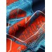 Mens Color Block Contrast Lapel Short Sleeve Shirt