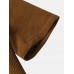 Mens Corduroy Patchwork Pocket Lapel Short Sleeve Shirt