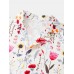 Mens Flower Print Revere Collar Short Sleeve Shirt