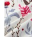 Mens Flower Print Revere Collar Short Sleeve Shirt
