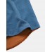 Mens Colorblock Corduroy Pocket Short Sleeve Casual Shirts
