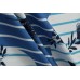 Mens Flower Print Stripe Revere Collar Short Sleeve Shirt