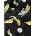 Mens Funny Banana Print Button Up Long Sleeve Thin Loungewear Home Loose Pajamas Sets