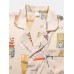 Mens Egyptian Element Print Ice Silk Thin Long Sleeve Casual Loungewear Pajamas Sets