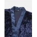 Mens Solid Color V-Neck Top Elastic Waist Shorts Japanese Style Sauna Suit Home Pajamas