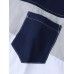 Mens Panel Stitching Pocket Button Up Lapel Short Sleeve Shirts
